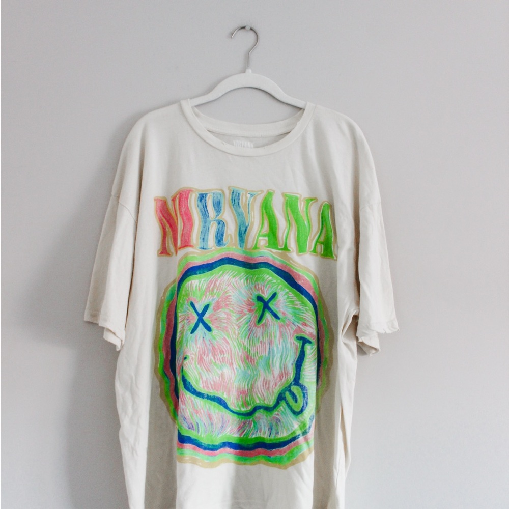 Nirvana Graphic Tee in Cream